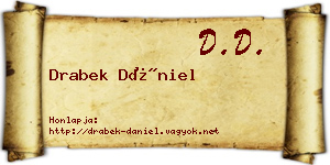 Drabek Dániel névjegykártya